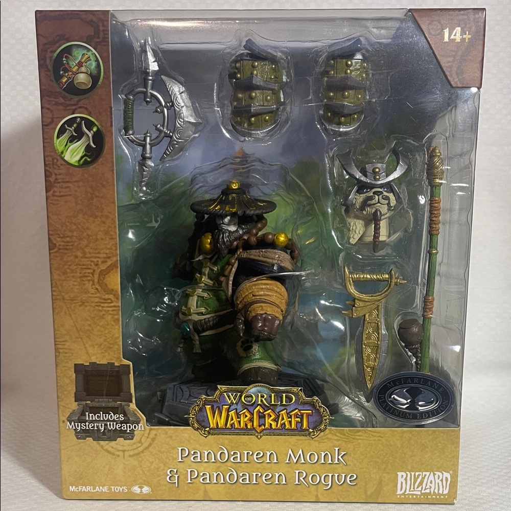 World of Warcraft Pandaren Monk & Rogue Figure Set